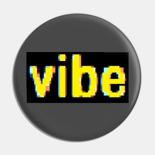 Retro Vibe pixel yellow Pin