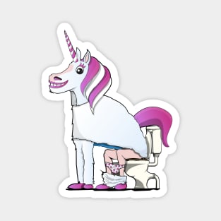 Unicorn on the Toilet Magnet