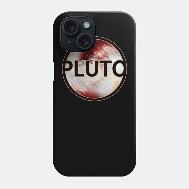 "Planet" Pluto with lettering gift space idea Phone Case by sweetczak