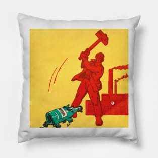 Anti-Alcohol hammer propaganda Pillow