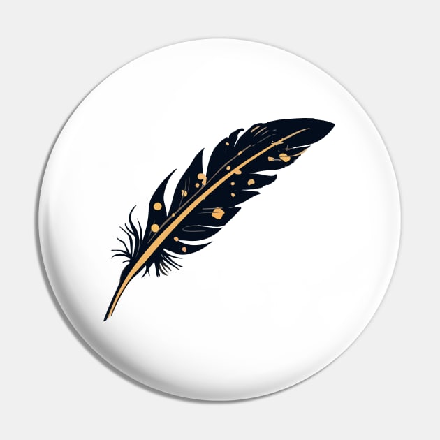 Bird Feathers Pin by CatCoconut-Art