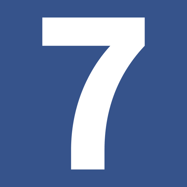 Number Seven - 7 - Any Color - Team Sports Numbered Uniform Jersey - Birthday Gift by Modern Evolution