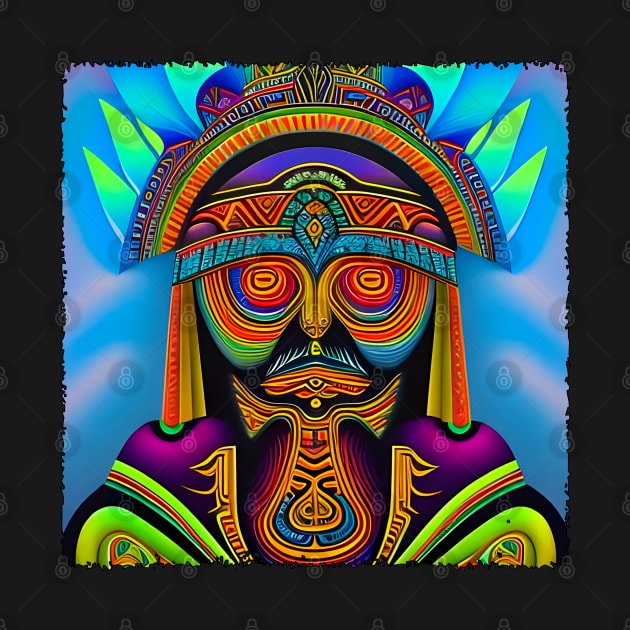 New World Gods (11) - Mesoamerican Inspired Psychedelic Art by TheThirdEye