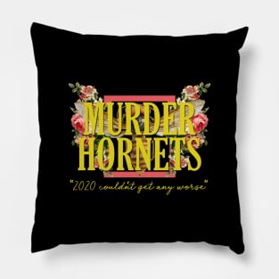 Murder Hornets Aesthetic Floral Pillow