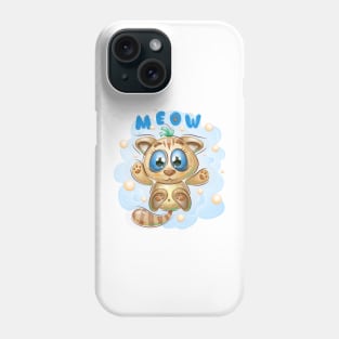 Cute Kitten on a Cloud. Phone Case