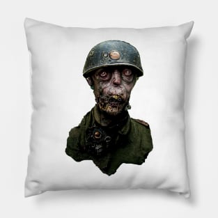 Zombie Nazi Head, WW2 zombie soldier Pillow