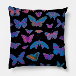 Psychedelic Butterflies Tie Dye Pillow