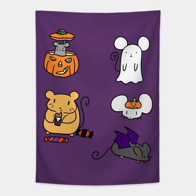 Halloween Mice! Tapestry by saradaboru