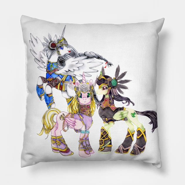 Pony Goddesses Pillow by Dragon Lady Artistry