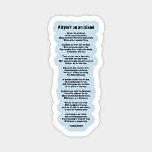 Airport on an Island Poem Magnet