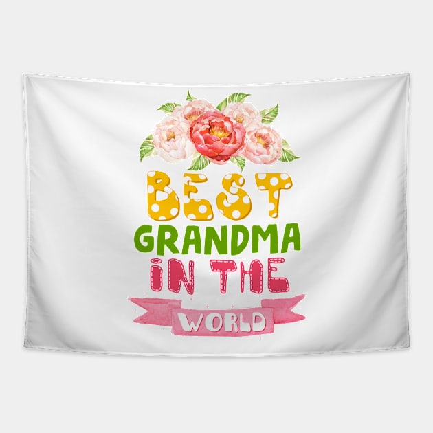 Best Grandma in the World Tapestry by simplecreatives