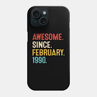 vintage february 1990 birthday Phone Case