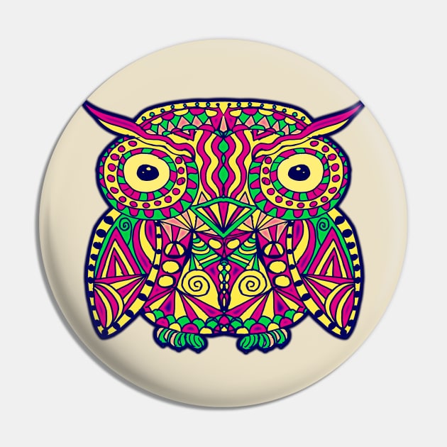 coloured owl Pin by FandomizedRose