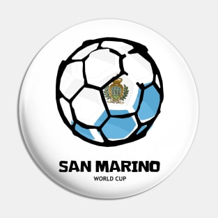 San Marino Football Country Flag Pin