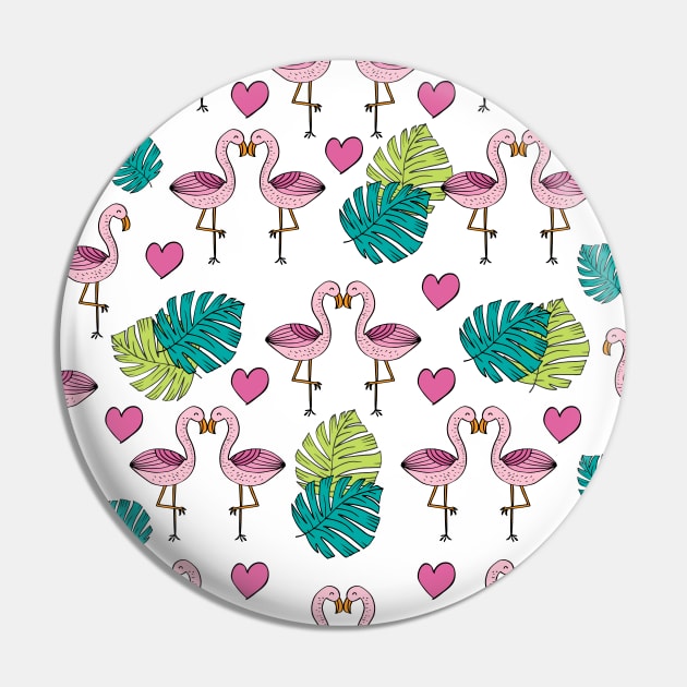 Summer flamingo and leaves seamless pattern. Pin by Handini _Atmodiwiryo