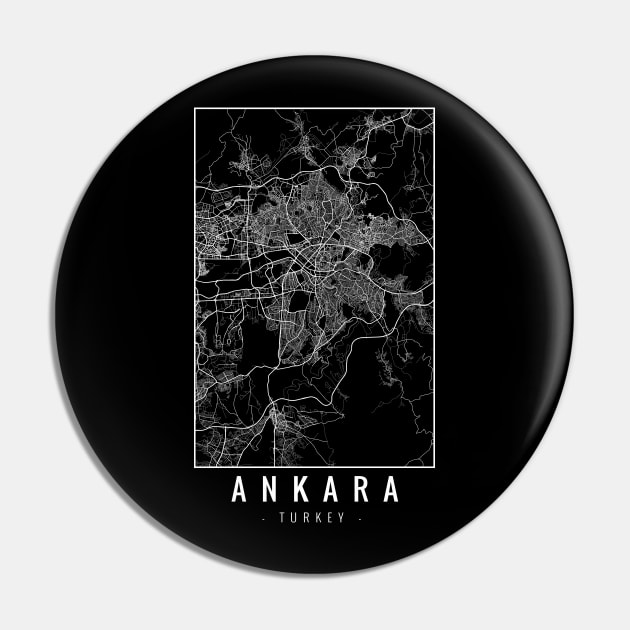 Ankara Turkey Minimalist Map Pin by Mapagram