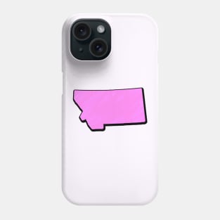 Pink Montana Outline Phone Case