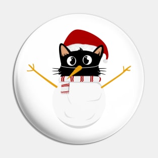 Funny christmas snowcat Pin