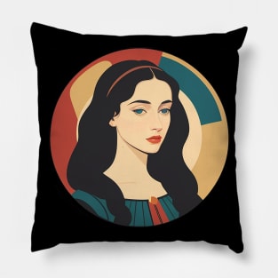 Renaissance Woman Who Really Wishes She Was Somewhere Else Pillow