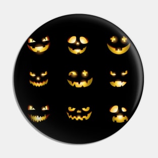 Pumpkin Smiley Pin