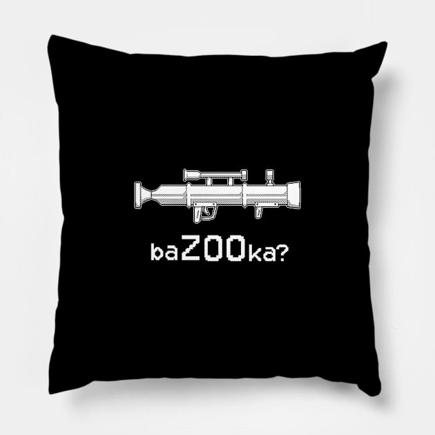 baZOOka ? 1 bit pixel art Pillow by pixel eats sugar