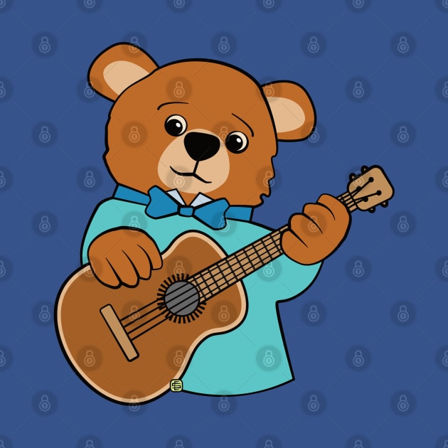 Music Bear on Guitar by Sue Cervenka