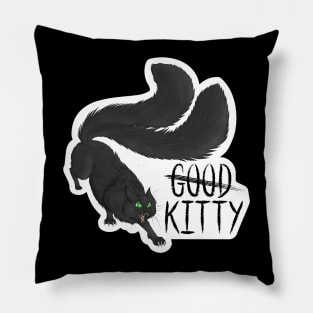 G̶o̶o̶d̶ Kitty Die-cut Long Hair Green Eyes Pillow