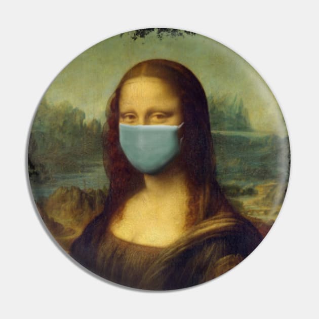 Mona Lisa Mask Coronavirus Pin by Scar