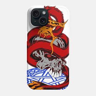 Dragon, Skull, Pentagon Phone Case