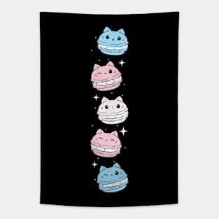 Transgender Pride Flag Lgbt Month Cute Trans Cat Tapestry