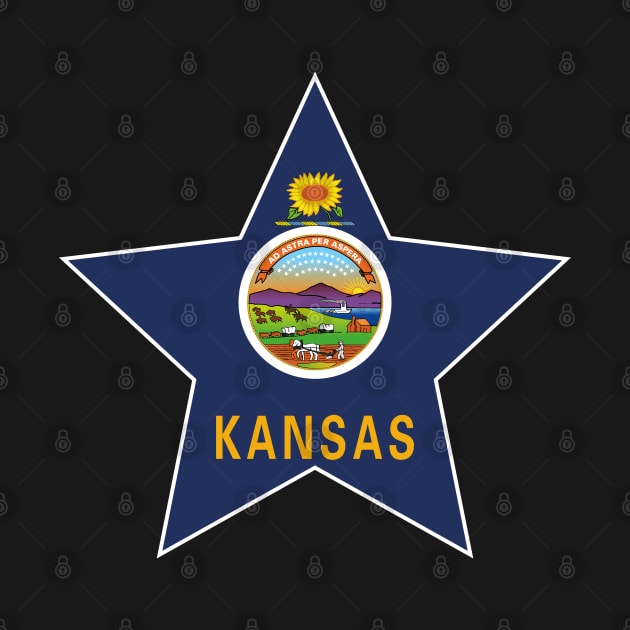 Kansas State Flag Star by Realittle