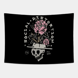 Skull Flower Womens Tapestry