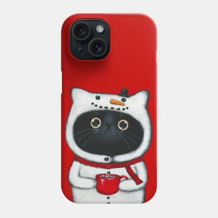 Snowcat and Hot Cocoa Phone Case