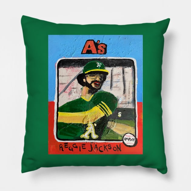 Reggie Jackson Pillow by ElSantosWorld