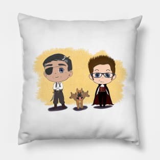 The Buccaneer, The Vampyre, and CerBEARus. Pillow