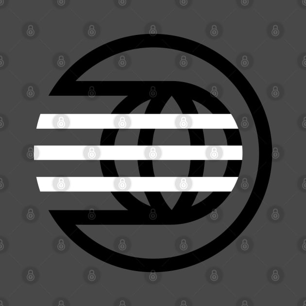 Black and White Spaceship Earth Logo by FandomTrading