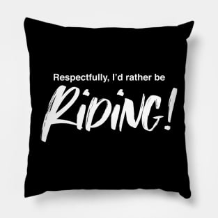 Respect a rider tee Pillow