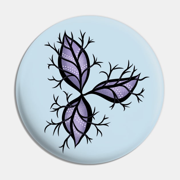 Gothic plant abstract art purple blue and black Pin by Boriana Giormova