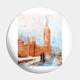 Snowfall in London Pin