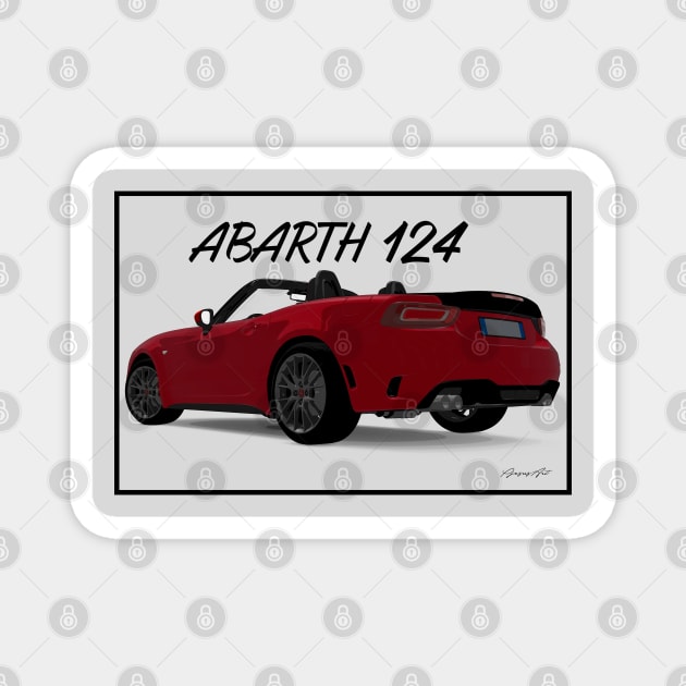 ABARTH 124 Back Magnet by PjesusArt