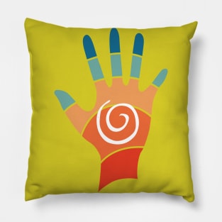 Artsy colored hand Pillow