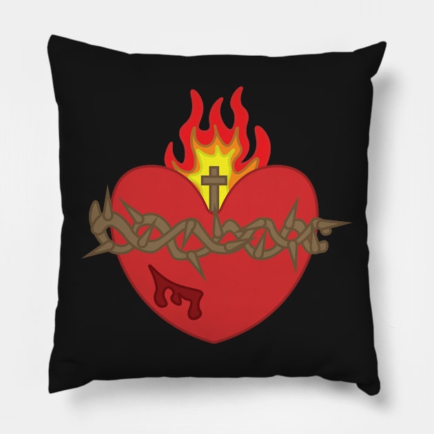 Sacred Heart of Jesus Pillow by kaileekuropas