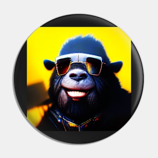 smiling chimp Pin