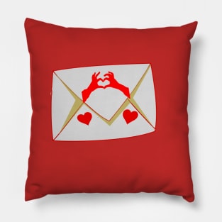 a love Letter hearts Pillow