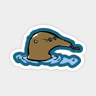 swimming anteater Magnet