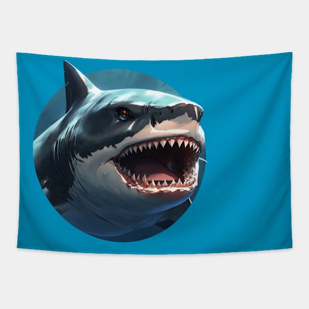 Shark Tapestry by ThreadMasters Atelier