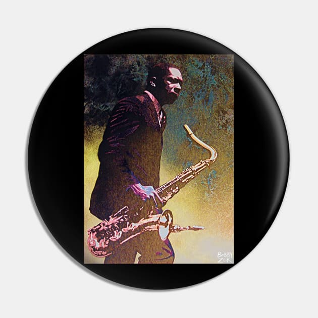 Coltrane Pin by Bobby Zeik Art