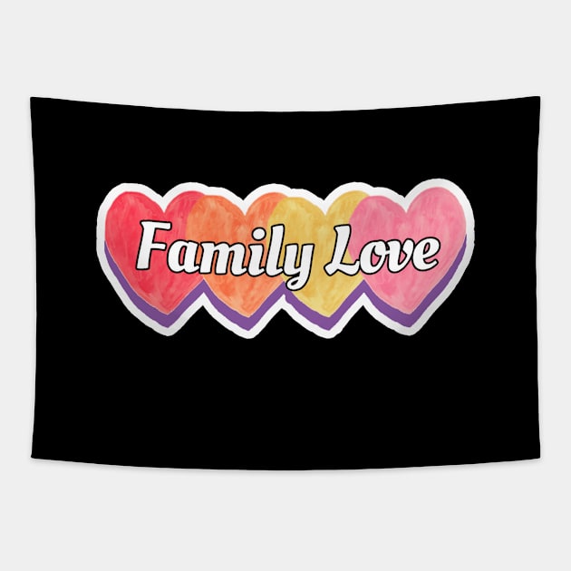 Family love,Happy day，Cat family,Cat miaw love Tapestry by LycheeDesign