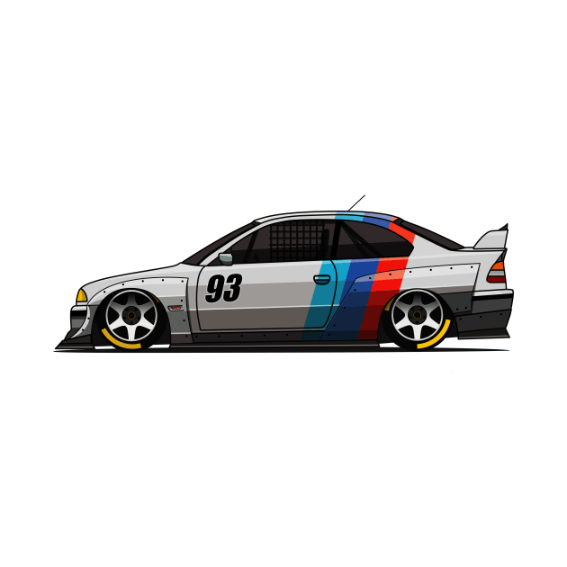 90's Race Car by Sticker Box