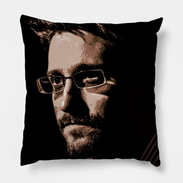 edward snowden Pillow by oryan80